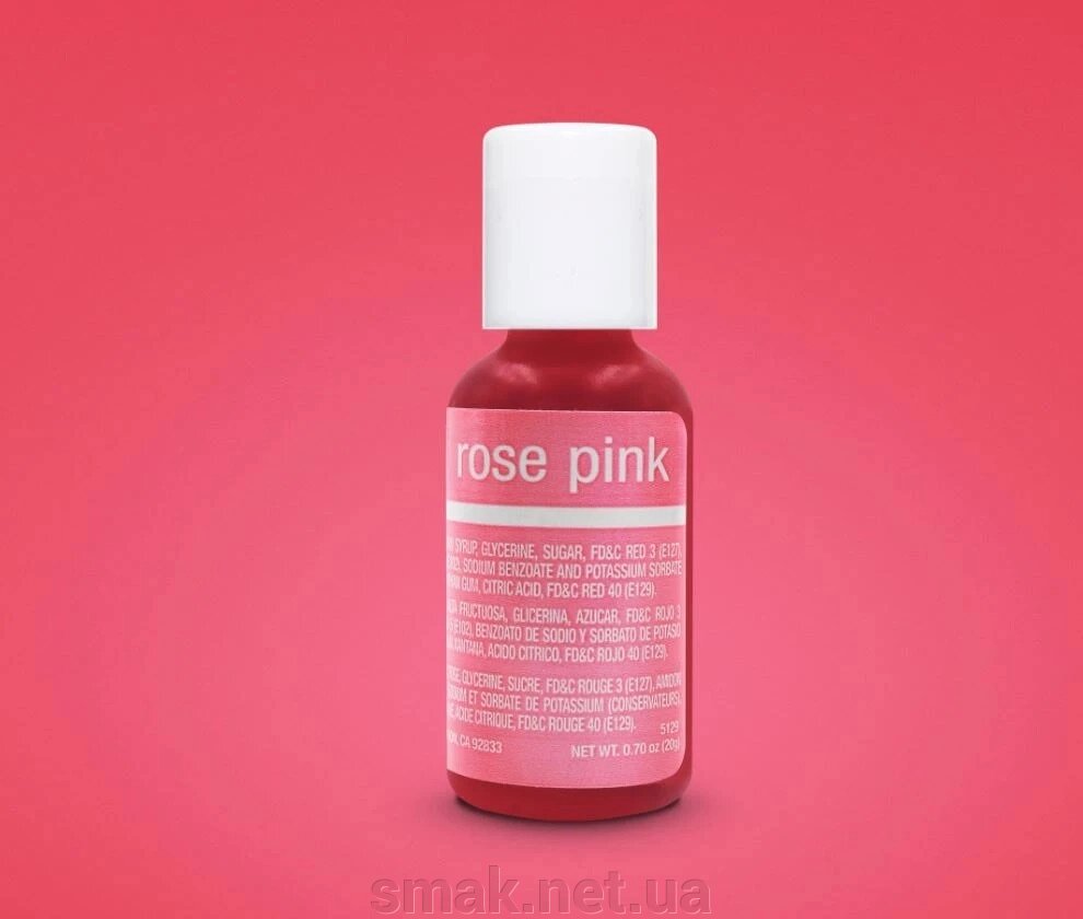 Гелевий барвник Chefmaster Роза (Rose Pink) 20 грам від компанії Інтернет магазин "СМАК" - фото 1