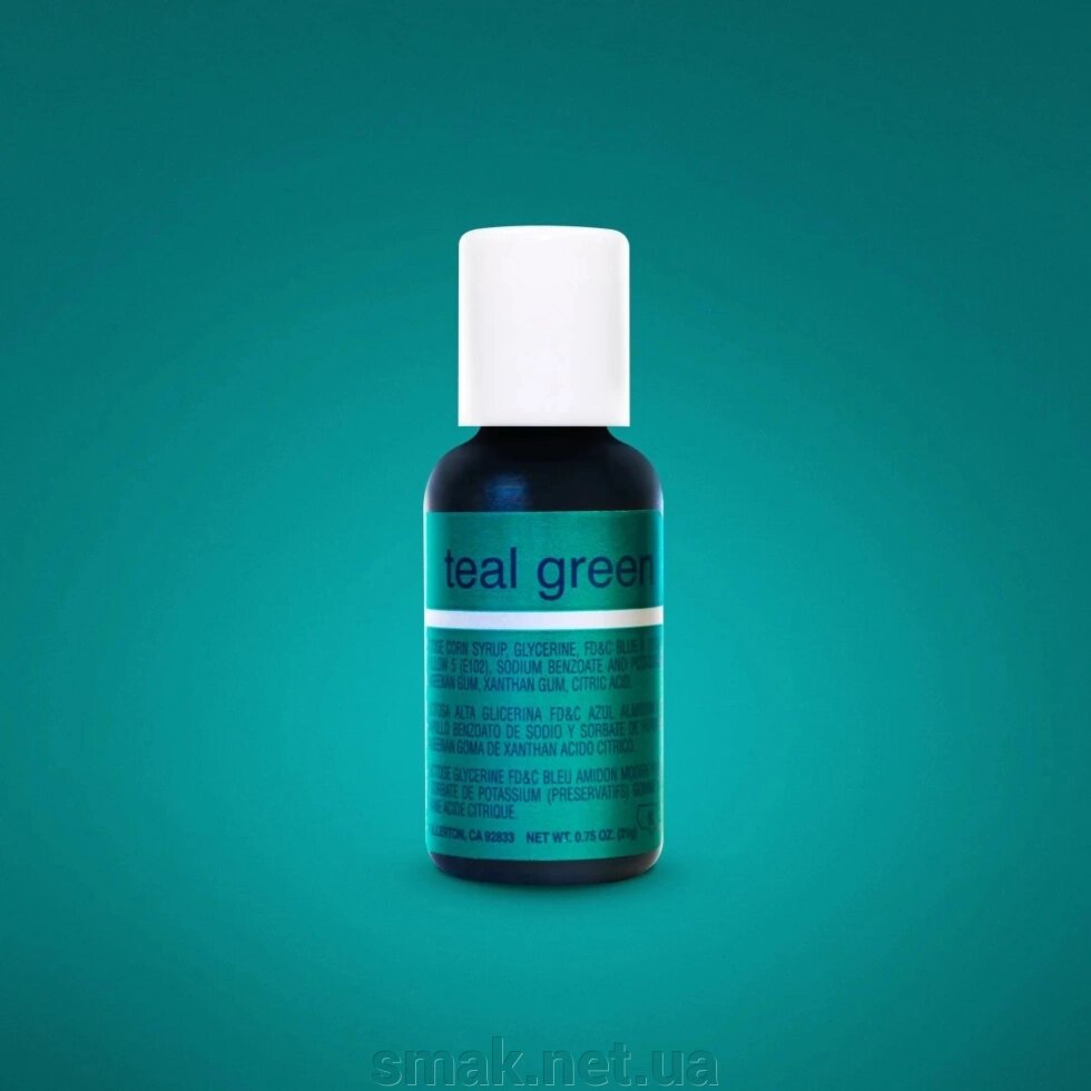 Гелевый краситель Chefmaster Морская волна (Teal Green ) 21 грамм ##от компании## Интернет магазин "СМАК" - ##фото## 1