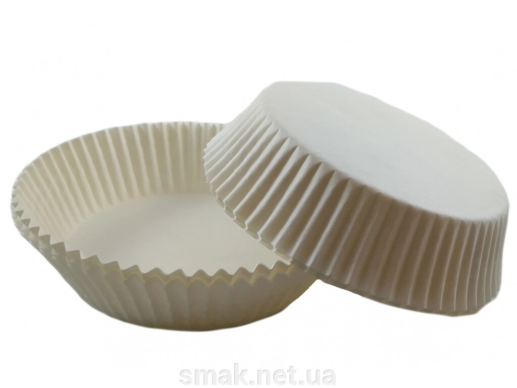 Капсули (тарталетки) для кексів (білі) 8025 мм від компанії Інтернет магазин "СМАК" - фото 1
