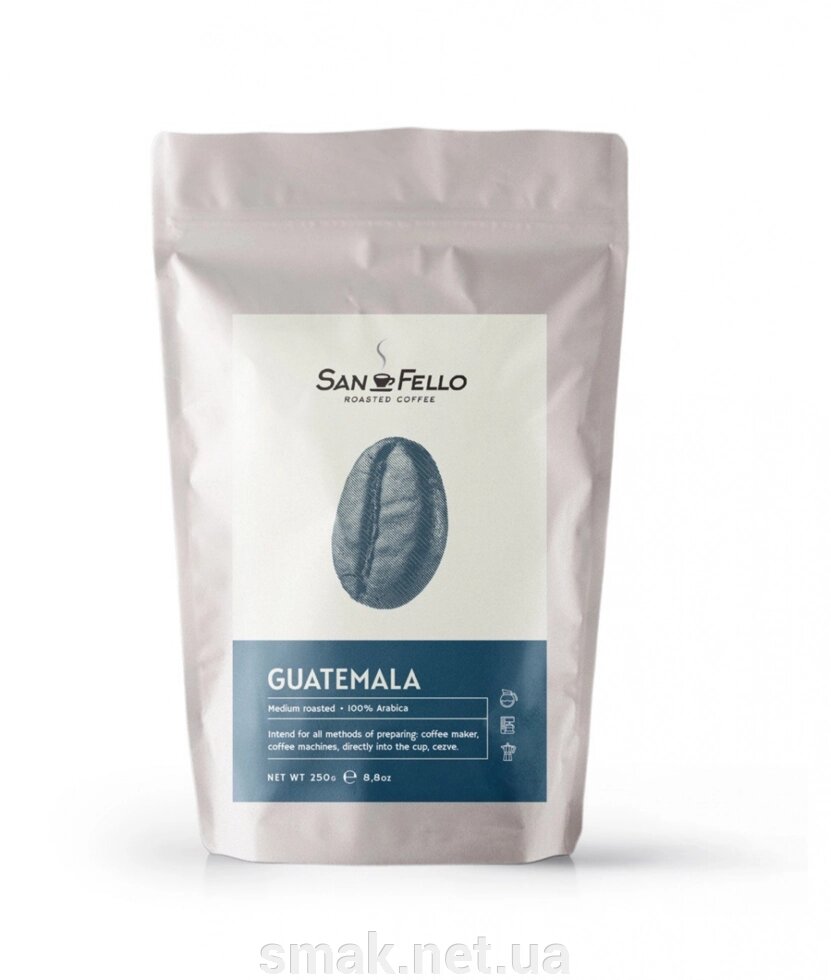 Кава в зернах свіжа обсмажування Guatemala 250 грам від компанії Інтернет магазин "СМАК" - фото 1