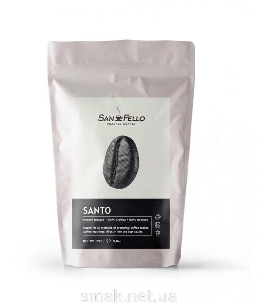 Кава в зернах свіжа обсмажування Santo 1 кг від компанії Інтернет магазин "СМАК" - фото 1