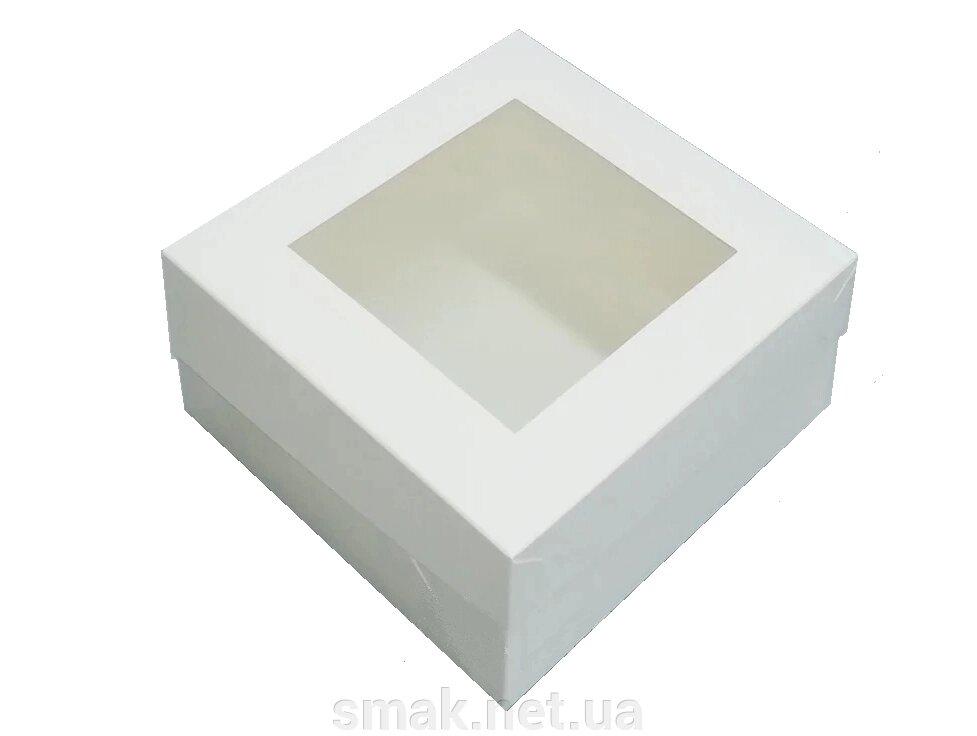 Коробка для десертів біла 13см13см6см (Упаковка 3 шт.) від компанії Інтернет магазин "СМАК" - фото 1