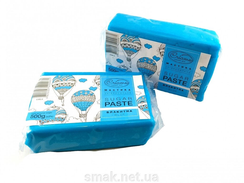 Мастика для тортів Criamo обтяжка 1 кг Блакитна від компанії Інтернет магазин "СМАК" - фото 1