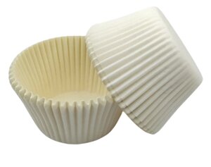 Тарталетки (капсулы) бумажные для кексов, капкейков Белые 5542,5 мм