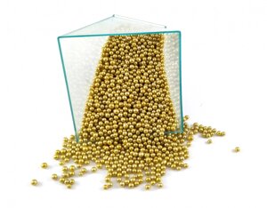 Посипання кульки золото 2 мм, 50 грам