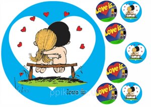 Вафельна картинка Любов - це в Дніпропетровській області от компании Интернет магазин "СМАК"