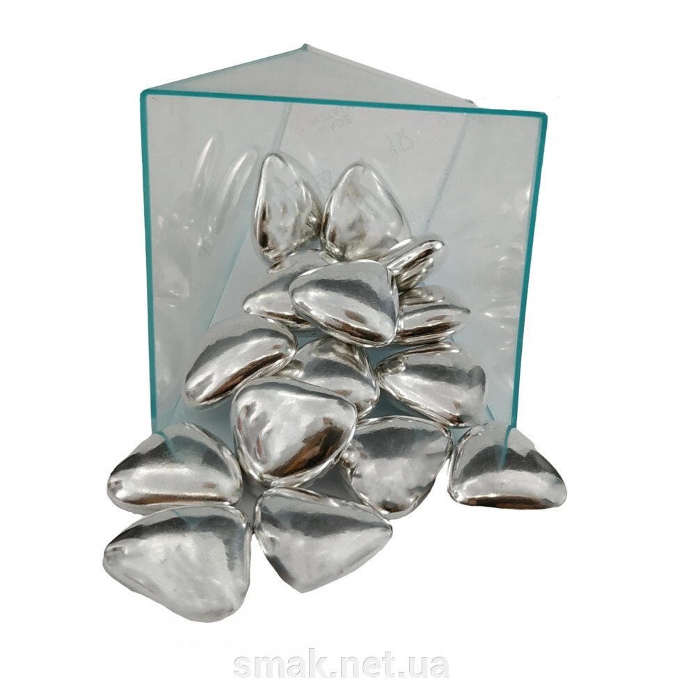 Посипання кондитерська Серденька срібло Великі, 50 грам від компанії Інтернет магазин "СМАК" - фото 1