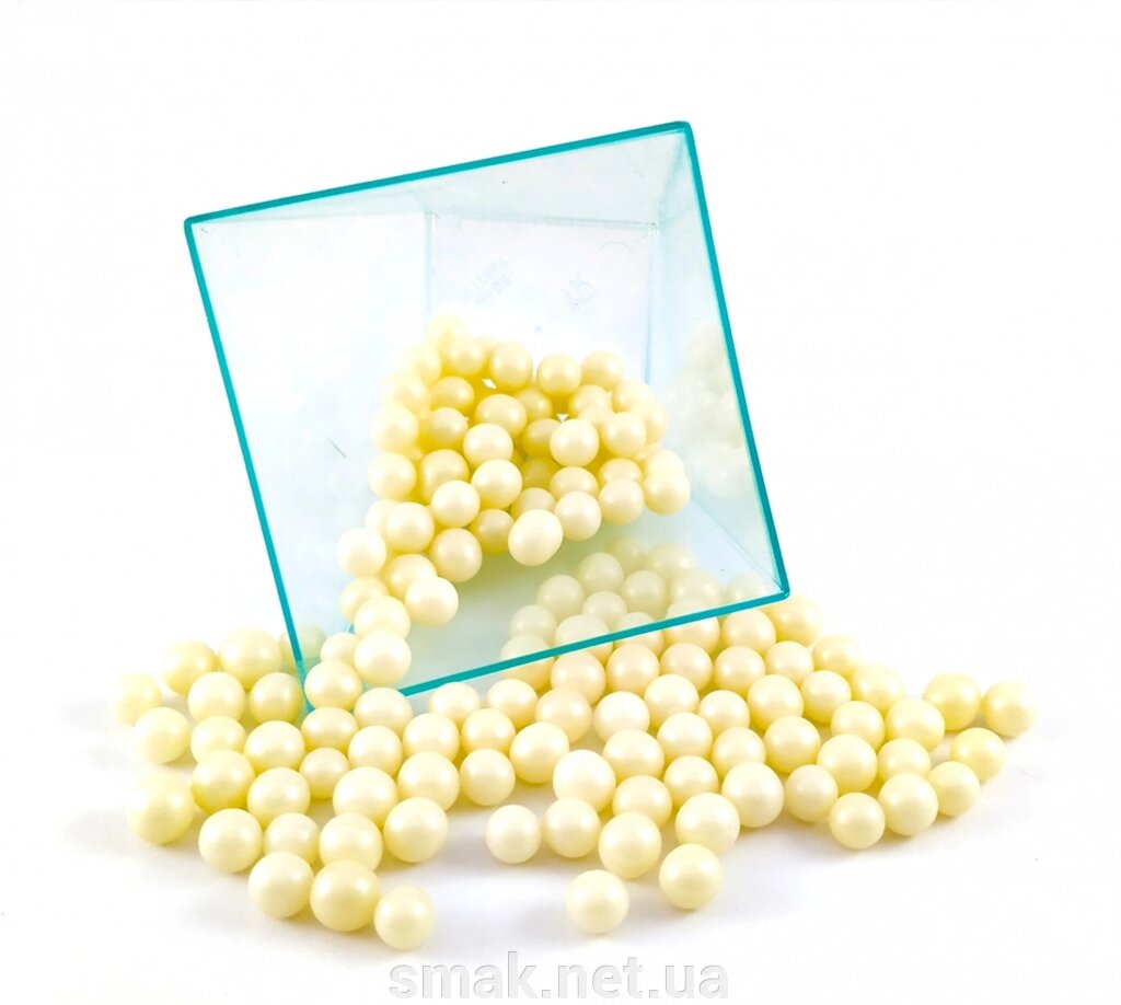 Посипання кульки молочний перли 7 мм, 50 грам від компанії Інтернет магазин "СМАК" - фото 1