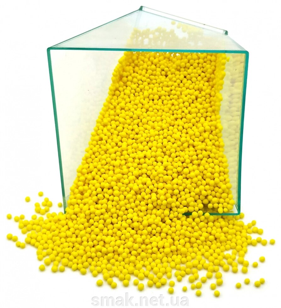 Посипання жовті кульки 2 мм 50 грам від компанії Інтернет магазин "СМАК" - фото 1