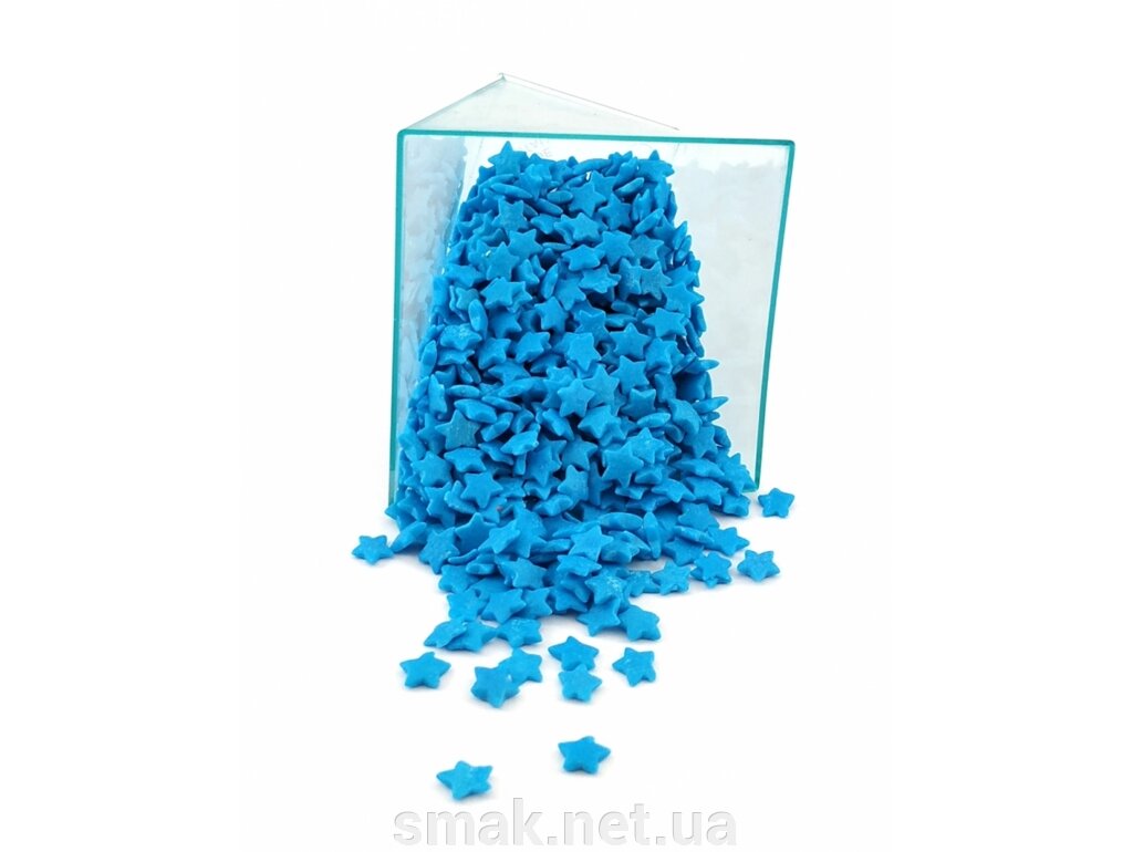 Посипання зірочки блакитні 50 грам від компанії Інтернет магазин "СМАК" - фото 1