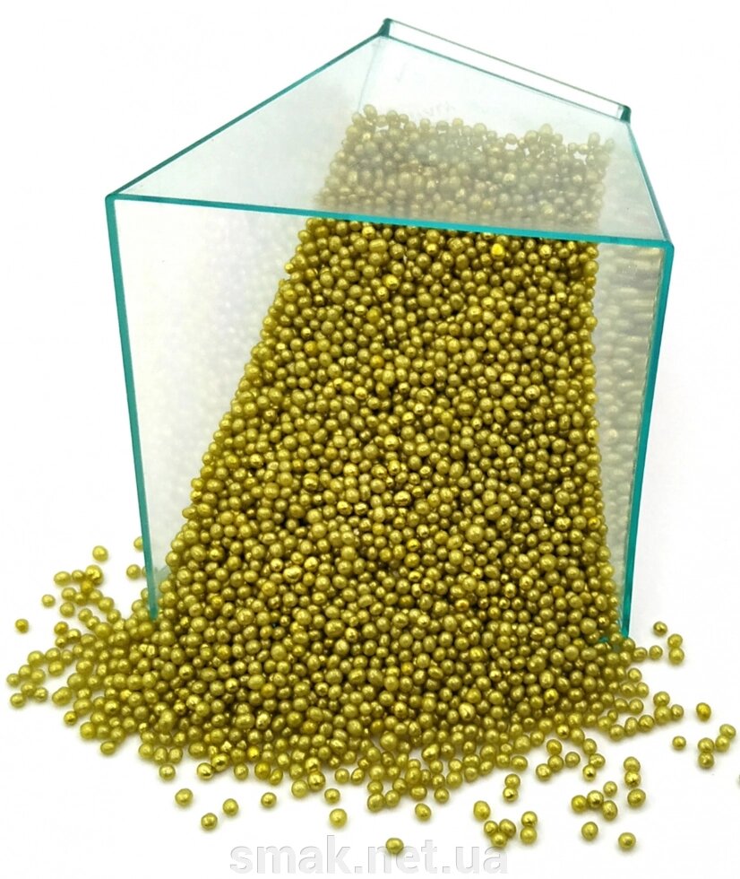 Посыпка шарики золото 1 мм, 50 грамм від компанії Інтернет магазин "СМАК" - фото 1