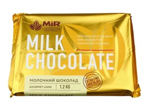 Шоколад молочний Mir chocolate 28, плитка 1,2 кг