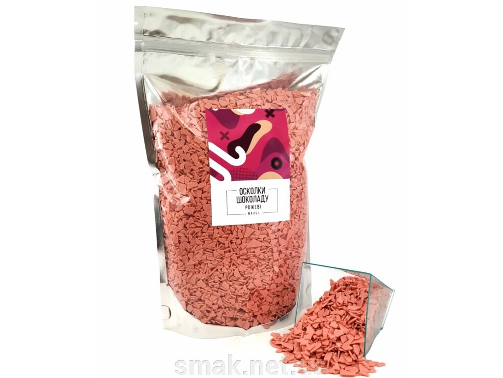 Шоколадні фрагменти (шоколадна глазур) рожеві (5 кг) від компанії Інтернет магазин "СМАК" - фото 1