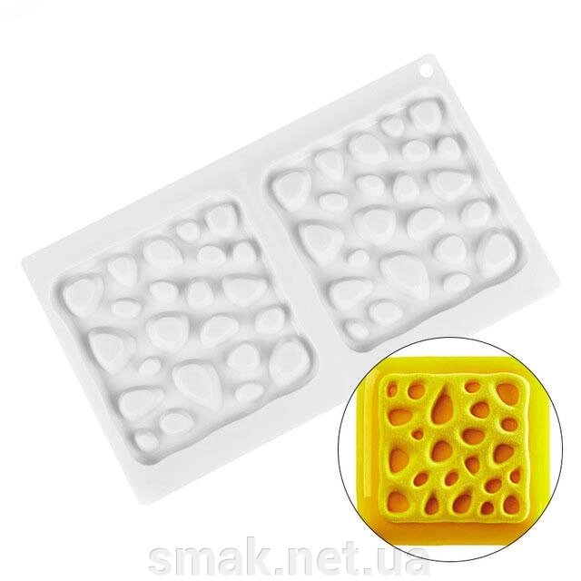 Силіконова Форма для евродесертов Sponge на 2 осередки від компанії Інтернет магазин "СМАК" - фото 1