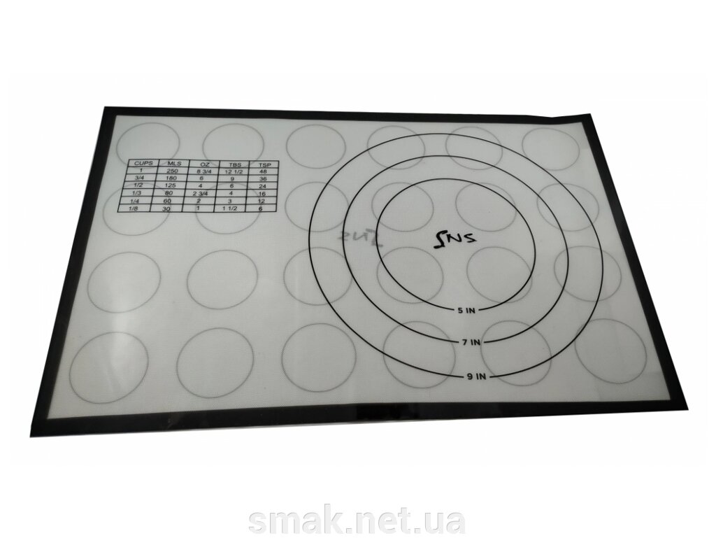 Силіконовий килимок розміткою двосторонній від компанії Інтернет магазин "СМАК" - фото 1