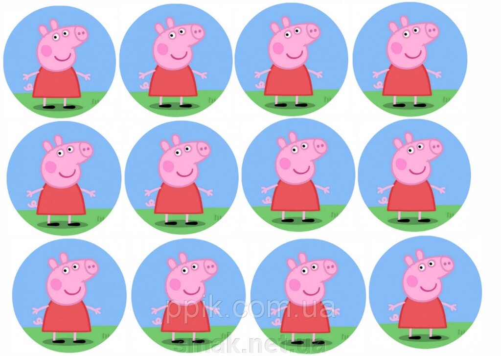 Вафельна картинка Свинка Пеппа 7 від компанії Інтернет магазин "СМАК" - фото 1