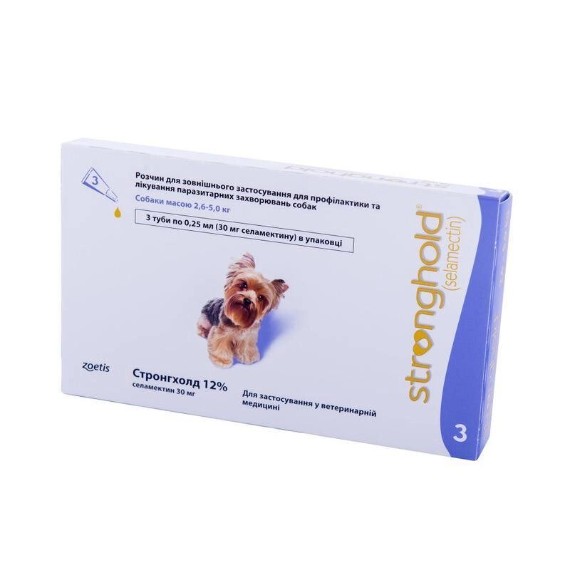 Капли стронгхолд 30 для собак 2,5-5 кг 0,25мл (пипетка) ZOETIS ##от компании## ZooVet - Интернет зоомагазин самих низких цен - ##фото## 1