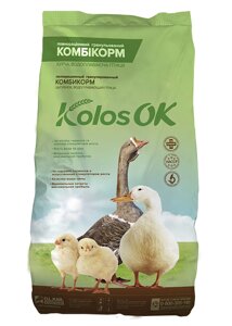 Комбікорм Kolosok зростання для курчат, водоплавної птиці (9-20 тижнів), 25 кг