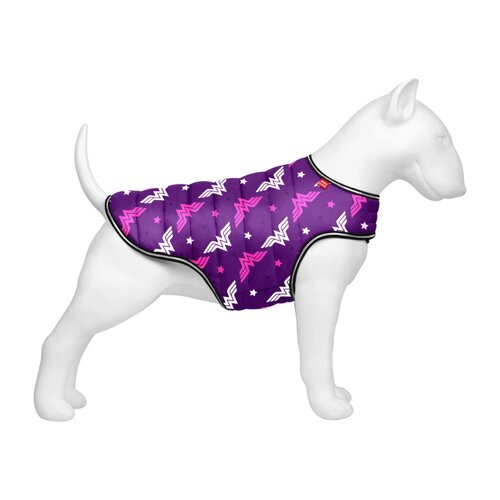 Курточка-накидка для собак WAUDOG Clothes, малюнок "Диво-жінка фіолет", XXS, А 23 см, B 29-36 см, C 14-20 см