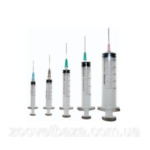 Шприц одноразовий 5 мл 3-х комп. (0'7*38мм)