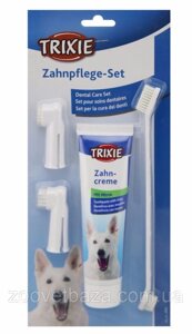 Зубна паста для собак Trixie TX-2561 з щіткою і двома насадками