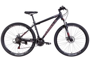 Гірський хардтейл велосипед AL 29" для високого зросту MOTION AM DD рама — 2022 чорно-червоний (м) 21"