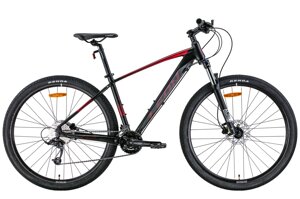 Гірський велосипед алюміній 29" хардтейл 18 швидкостей Leon TN-70 AM Hydraulic lock out HDD 2022 чорний з червоним