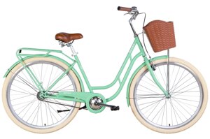Одношвидкісний сталевий велосипед для міста та села 28" Dorozhnik RETRO 2022 регулювання керма та сідла, зелений
