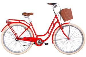 Жіночий велосипед для дачі, городу 28" Dorozhnik тришвидкісний RETRO PH 2022 SHIMANO NEXUS, червоний