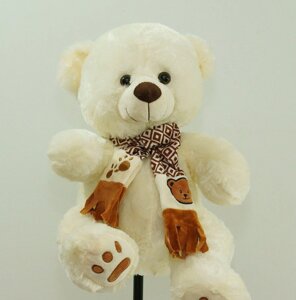 Милий плюшевий Ведмідь у шарфі м'яка іграшка Ведмедик 58 см дитячі іграшки