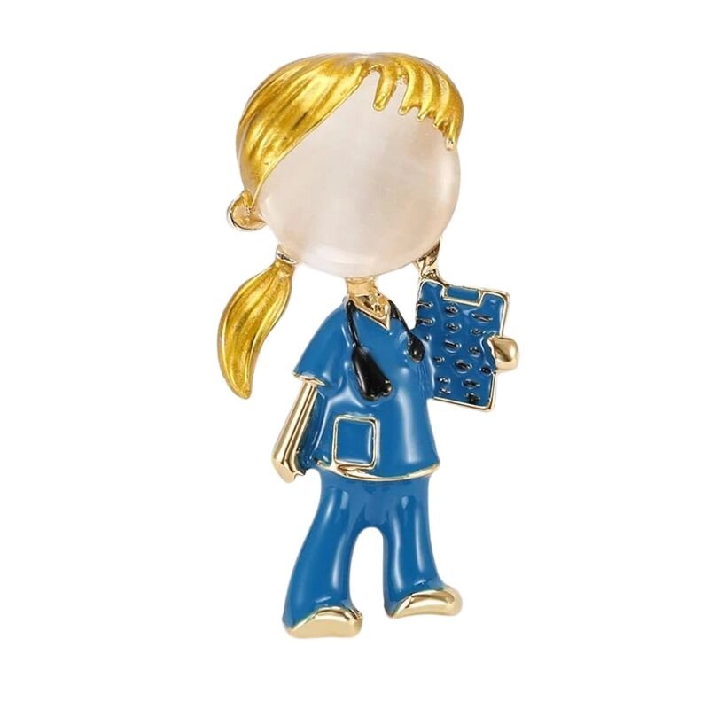 Брошка BROCHE Медсестра синя BRBF114156 від компанії Лізок - фото 1