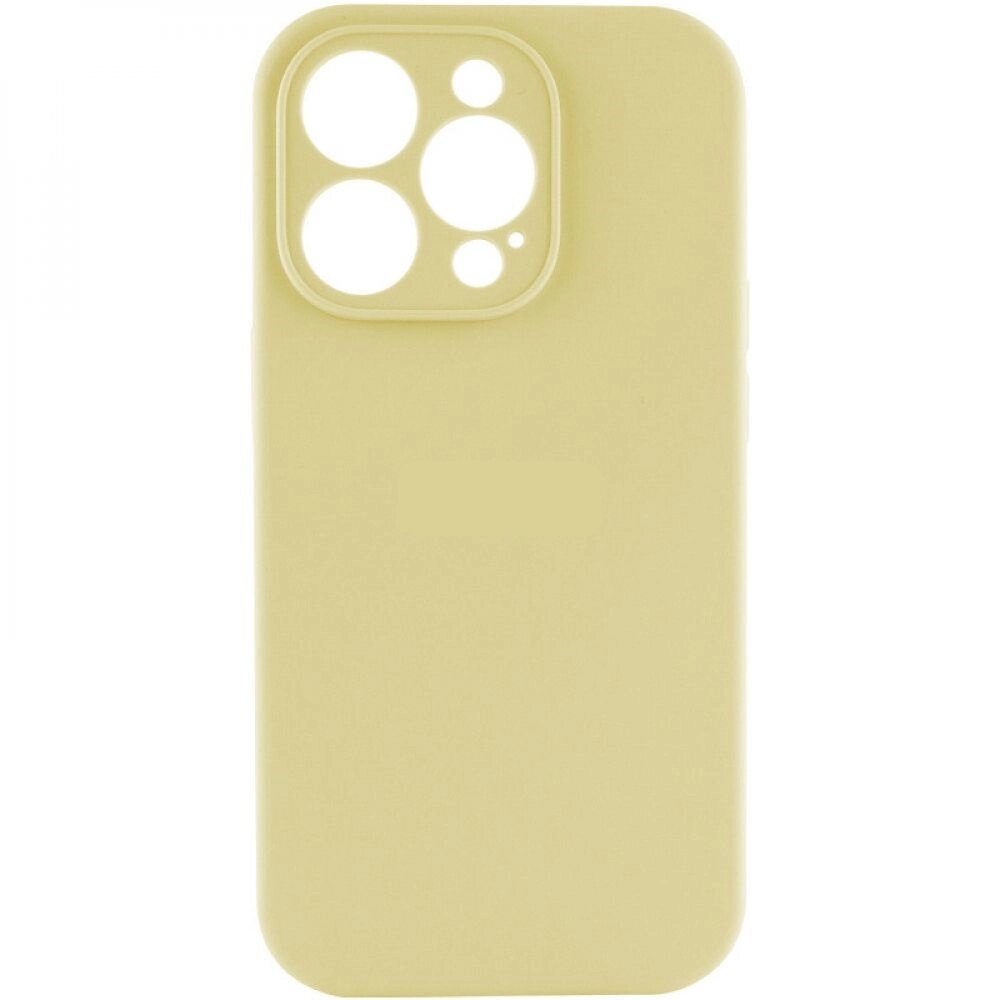 Чохол із захистом камери Silicone Case Full Apple iPhone 15 Pro Max Crem Yellow від компанії Лізок - фото 1