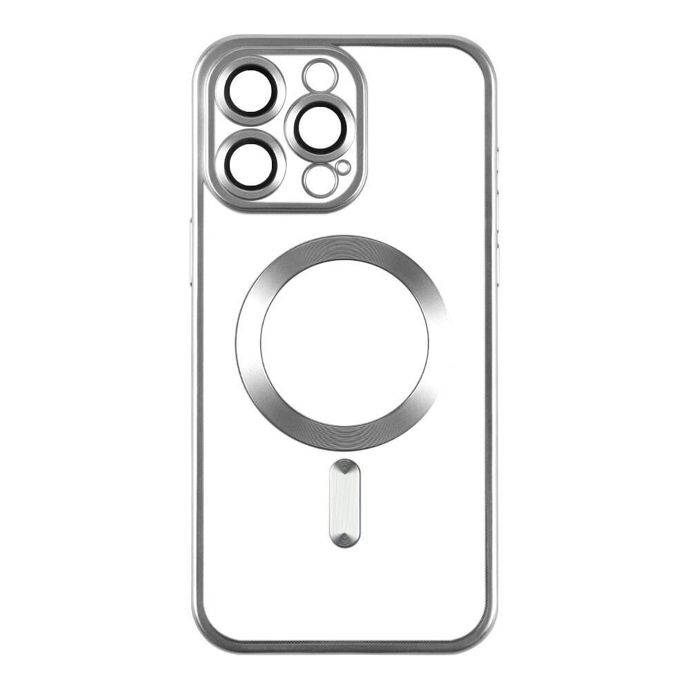 Чохол TPU Metallic Chrome Full Camera Magsafe iPhone 14 Pro Silver від компанії Лізок - фото 1