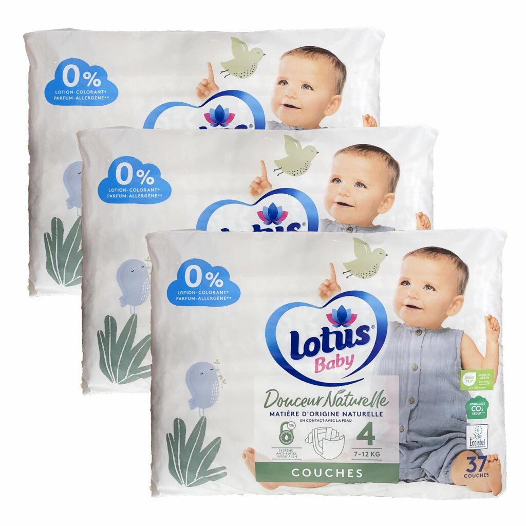 Дитячі підгузки Lotus Baby 4 (7-12 кг) 111 шт від компанії Лізок - фото 1