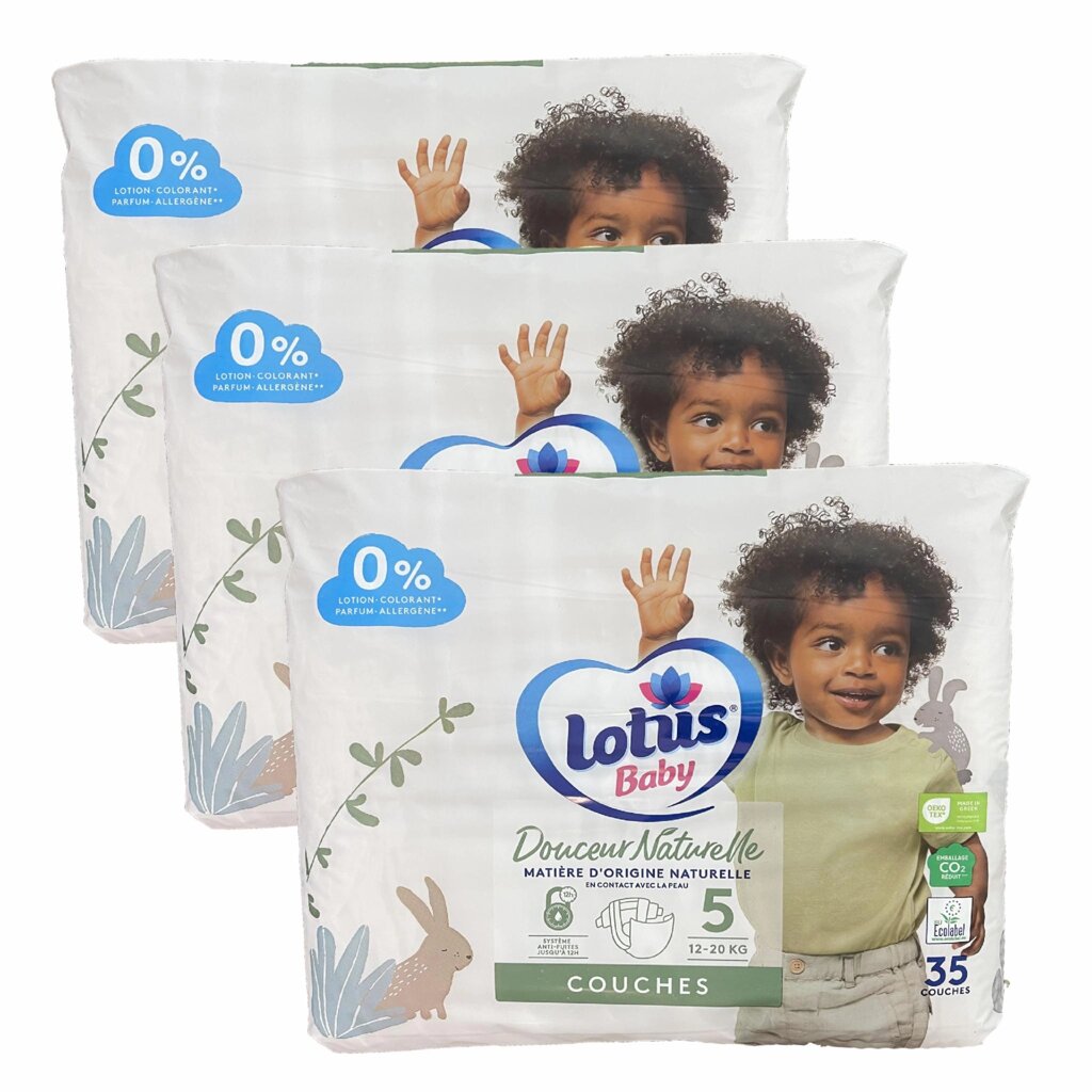 Дитячі підгузки Lotus Baby 5 (12-20 кг) 105 шт від компанії Лізок - фото 1