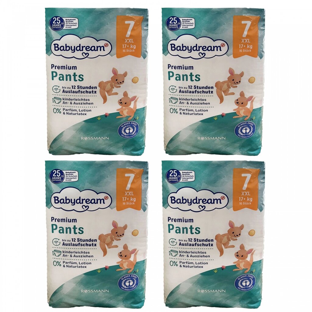 Дитячі підгузки-трусики Babydream Premium 7 XXL (17+ кг) 64 шт від компанії Лізок - фото 1
