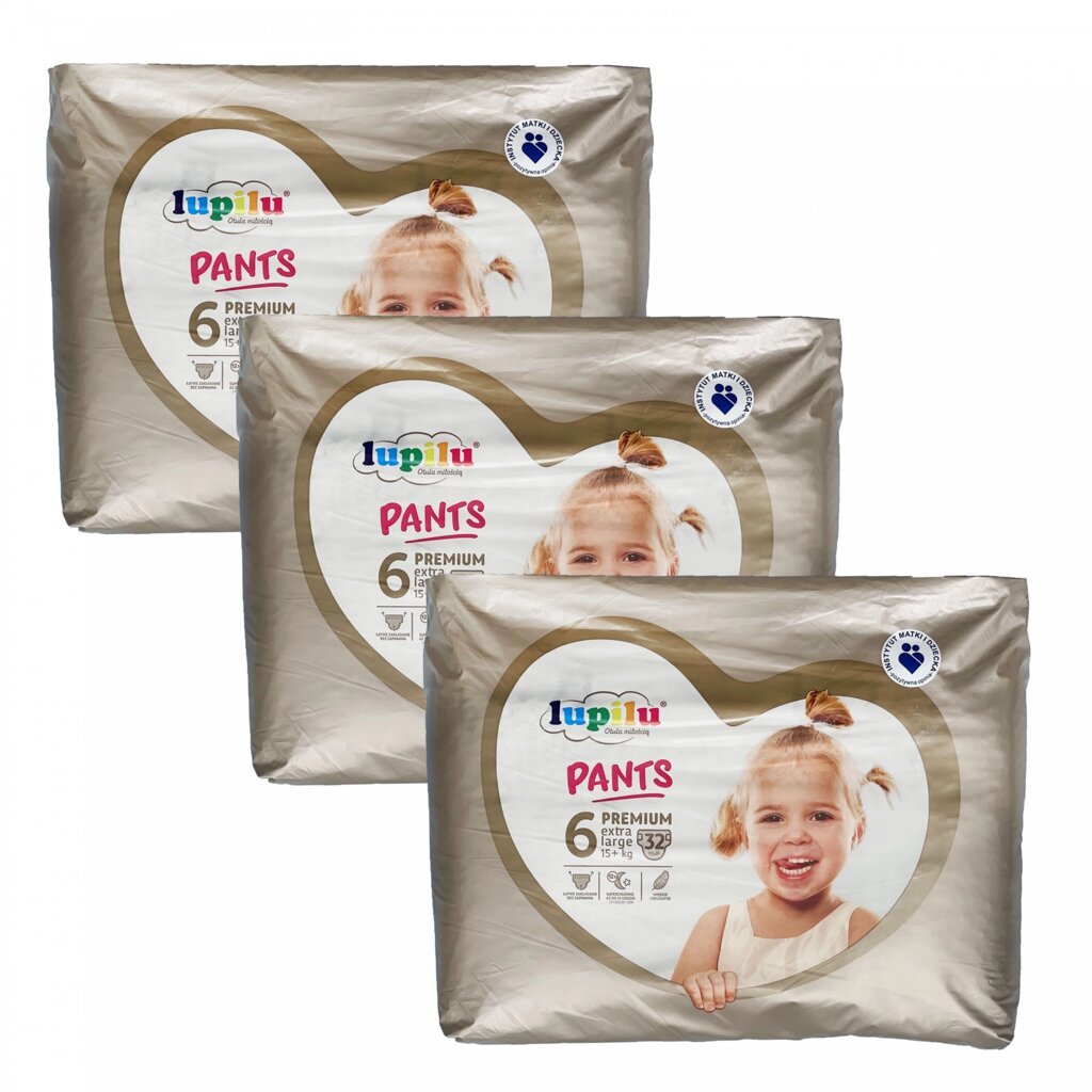 Дитячі підгузки - трусики Lupilu Pantsy Premium Jumbo Bag 6 Extra Large 15+ кг 96 шт від компанії Лізок - фото 1