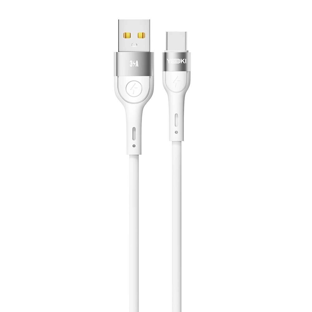 Кабель для заряджання та обміну даними USB Yoki YK-EX11 EXTRA Series USB/Type C 60W 3A/20V 0.25 m White від компанії Лізок - фото 1