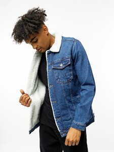 Чоловіча джинсова куртка BIG GASTINO M Синій ЦБ-00227262 (SKT000925874)