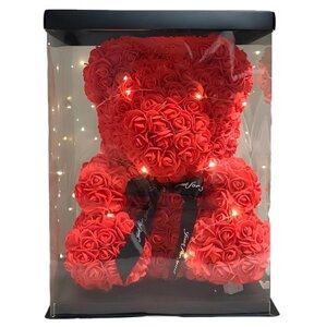Мішка з троянд з підсвіткою No Brand Символ любові 25 см Червоний (2104618448)