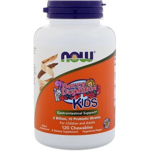 Пробіотики дофілус для дітей Now Foods Berry Dophilus 120 жувальних пігулок (NF2949)