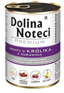 Вологий корм для собак Dolina Noteci Premium з кроликом та журавлиною 400 г (5902921300793)