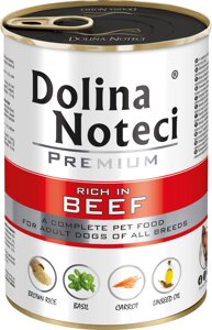 Вологий корм для собак Dolina Noteci Premium із яловичиною 400 г (5902921301325)