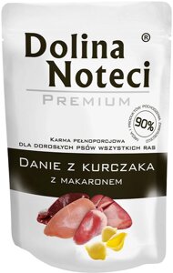 Вологий корм Dolina Noteci Premium для дорослих собак малих порід курка з локшиною 300 г (5902921304357)