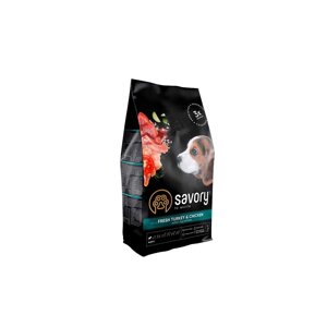 Корм для цуценят усіх порід Savory Fresh Turkey and Chicken з індичкою та куркою 1 кг (30280)
