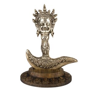 Картика HandiCraft тиб. Дрігуг + підставка Бронза з срібленням 23 см (26354)