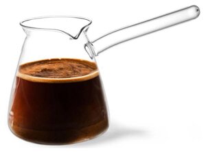 Турка з нержавіючої сталі Ohtley 500мл із загартованого скла DP86444 Fissman