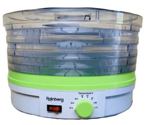 Сушарка для овочів та фруктів Rainberg RB-912 800 Вт 5 ярусів Білий (1885534292)