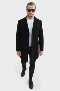 Чоловіче пальто Sun's House 54 Чорний (4825100240837)