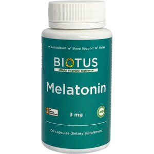 Мелатонін Melatonin Biotus 3 мг 100 капсул